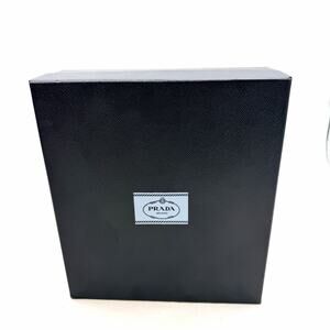 PRADA Blue Empty Shoe Gift Box 12" x 13" x 4.25" with Paper Filling & Cards